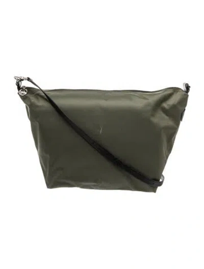 Pre-owned Longchamp Nylon Shoulder Bag In Green