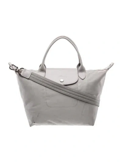 Pre-owned Longchamp Nylon Shoulder Bag In Grey