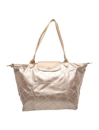 Pre-owned Longchamp Nylon Shoulder Bag In Neutral