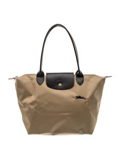 Pre-owned Longchamp Nylon Shoulder Bag In Neutral