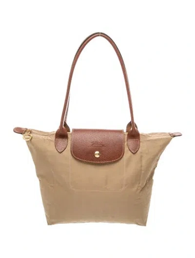 Pre-owned Longchamp Nylon Shoulder Bag In Neutral