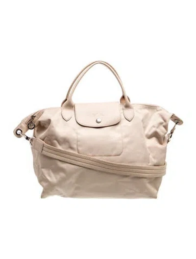 Pre-owned Longchamp Nylon Shoulder Bag In Neutrals