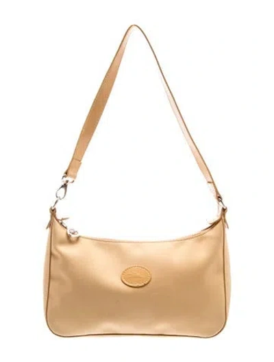 Pre-owned Longchamp Nylon Shoulder Bag In Neutrals