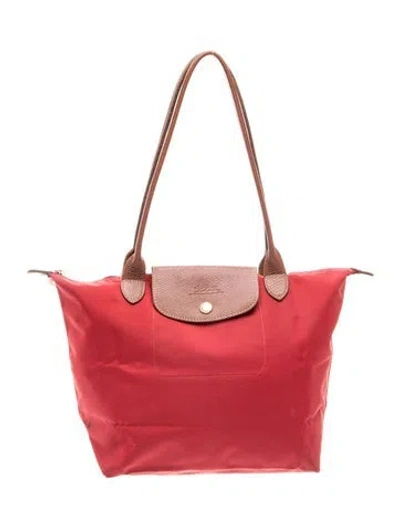 Pre-owned Longchamp Nylon Shoulder Bag In Pink