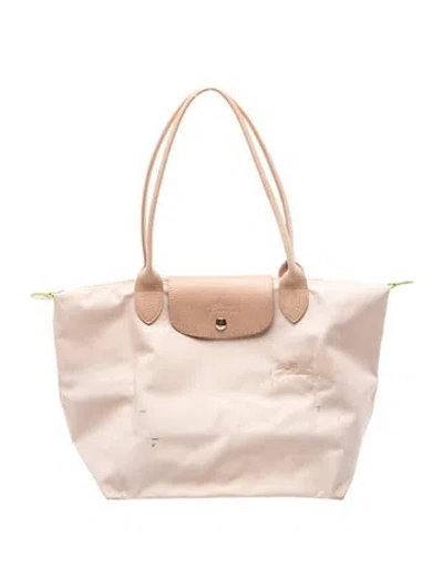 Pre-owned Longchamp Nylon Shoulder Bag In Pink