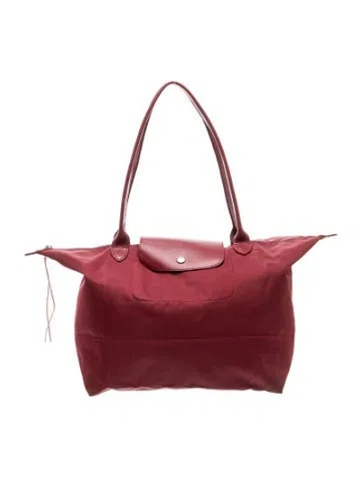 Pre-owned Longchamp Nylon Shoulder Bag In Pink