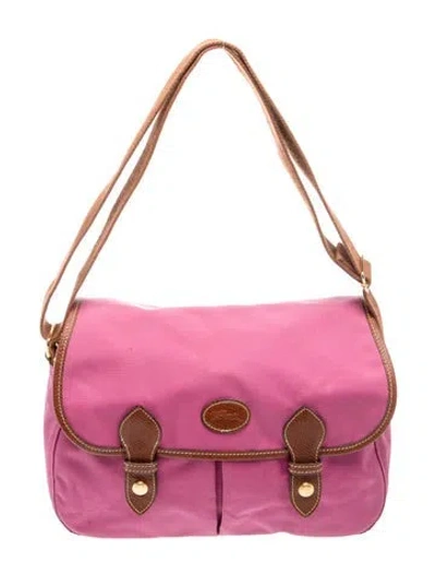 Pre-owned Longchamp Nylon Shoulder Bag In Pink