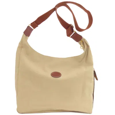 Pre-owned Longchamp Nylon Shoulder Bag () In Beige