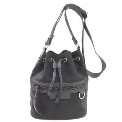 Pre-owned Longchamp Nylon Shoulder Bag () In Black