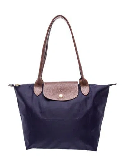 Pre-owned Longchamp Nylon Shoulder Bag In Purple