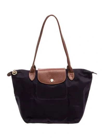 Pre-owned Longchamp Nylon Shoulder Bag In Purple