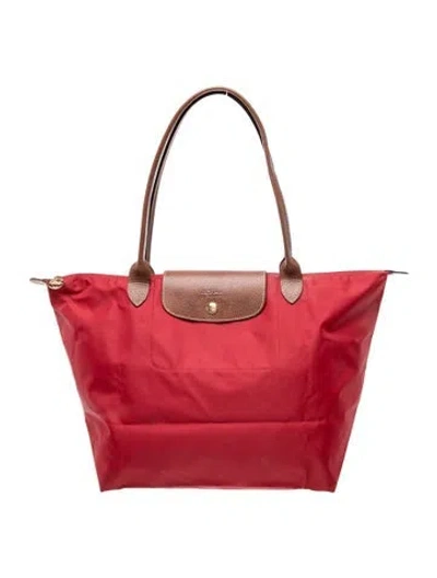Pre-owned Longchamp Nylon Shoulder Bag In Red