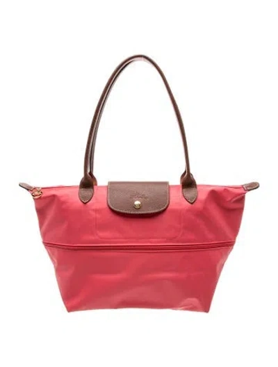 Pre-owned Longchamp Nylon Shoulder Bag In Red