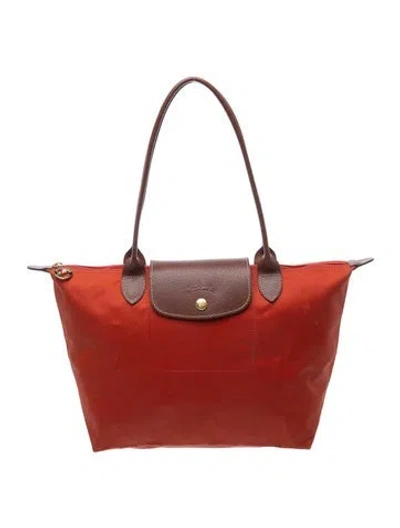 Pre-owned Longchamp Nylon Shoulder Bag In Red