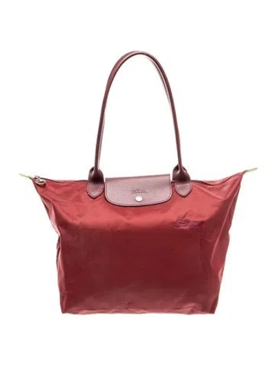 Pre-owned Longchamp Nylon Shoulder Bag In Red