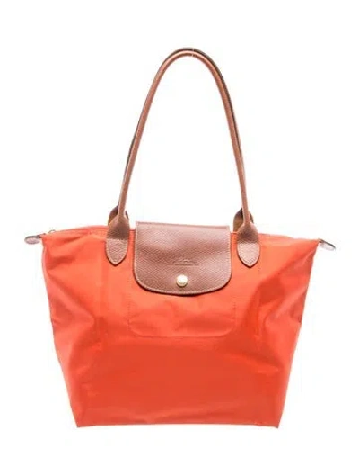 Pre-owned Longchamp Nylon Shoulder Bag In Red