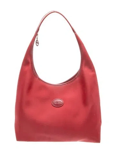Pre-owned Longchamp Nylon Shoulder Bag In Red