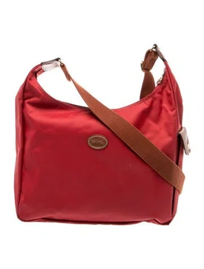 Pre-owned Longchamp Nylon Shoulder Bag In Red