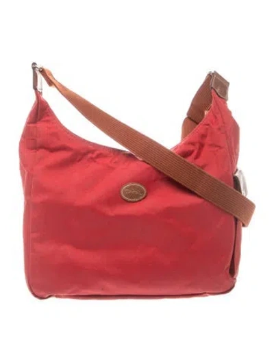 Pre-owned Longchamp Nylon Shoulder Bag In Red