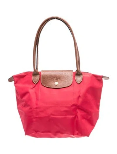 Pre-owned Longchamp Nylon Shoulder Bag In Red