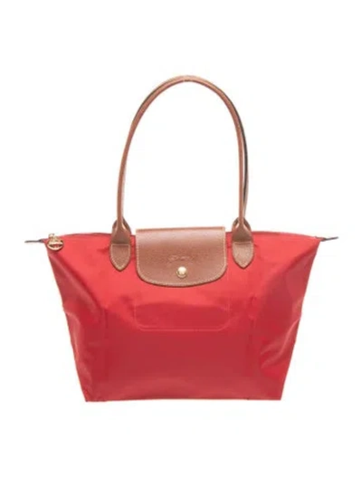 Pre-owned Longchamp Nylon Shoulder Bag Small In Pink