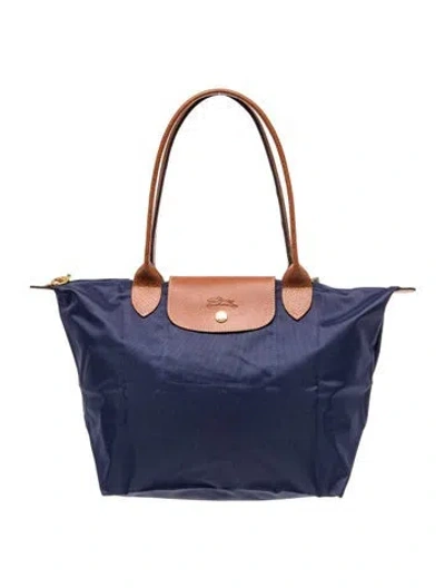 Pre-owned Longchamp Nylon Shoulder Bag W/ Tags In Blue