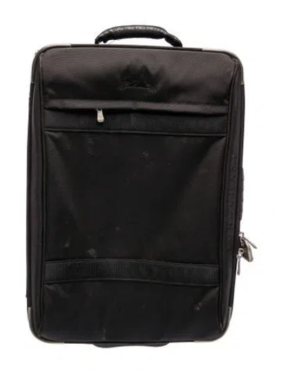 Pre-owned Longchamp Nylon Suitcase In Black