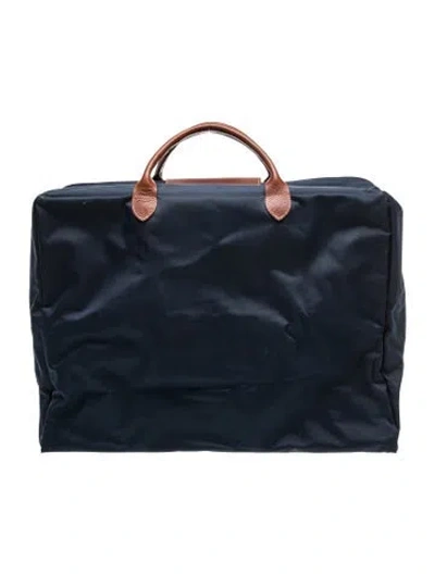 Pre-owned Longchamp Nylon Suitcase In Blue