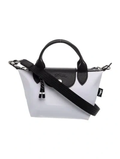 Pre-owned Longchamp Nylon Top Handle Bag In Black