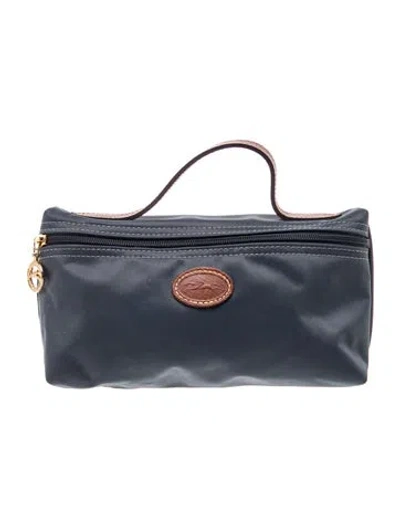 Pre-owned Longchamp Nylon Top Handle Bag In Blue