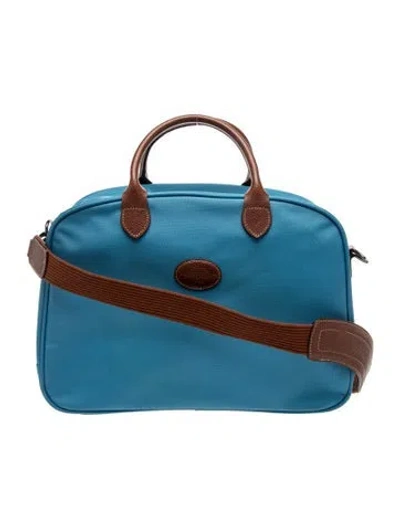Pre-owned Longchamp Nylon Top Handle Bag In Blue
