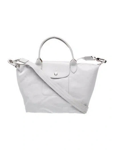 Pre-owned Longchamp Nylon Top Handle Bag In Gray