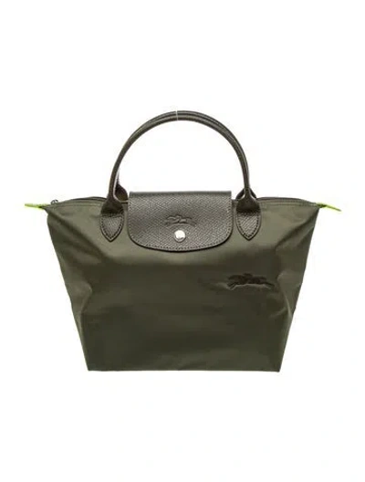 Pre-owned Longchamp Nylon Top Handle Bag In Gray