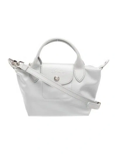 Pre-owned Longchamp Nylon Top Handle Bag In Gray