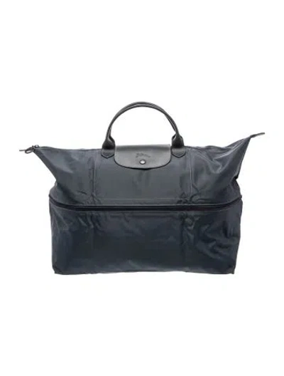 Pre-owned Longchamp Nylon Top Handle Bag In Gray