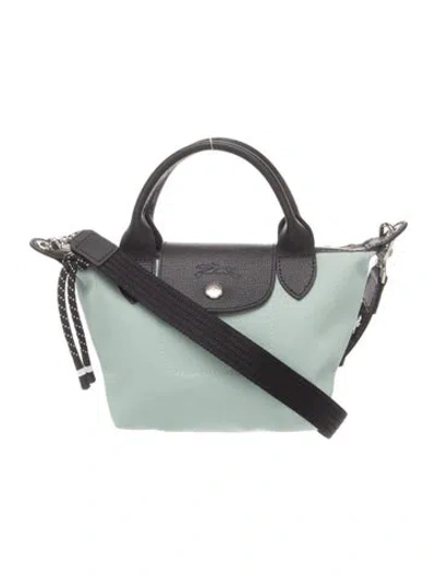 Pre-owned Longchamp Nylon Top Handle Bag In Gray