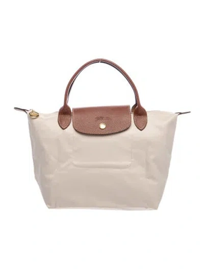 Pre-owned Longchamp Nylon Top Handle Bag In Gray