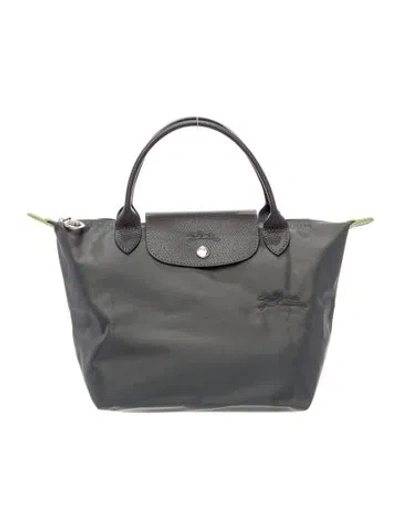 Pre-owned Longchamp Nylon Top Handle Bag In Grey