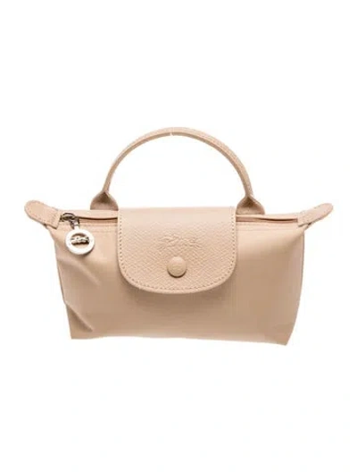 Pre-owned Longchamp Nylon Top Handle Bag In Grey