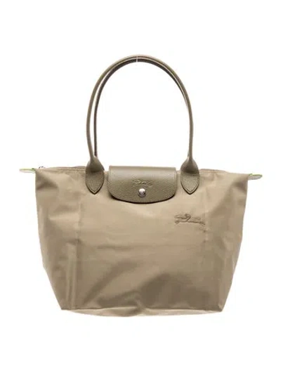 Pre-owned Longchamp Nylon Top Handle Bag In Neutrals