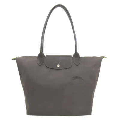 Pre-owned Longchamp Nylon Tote Bag () In Gray