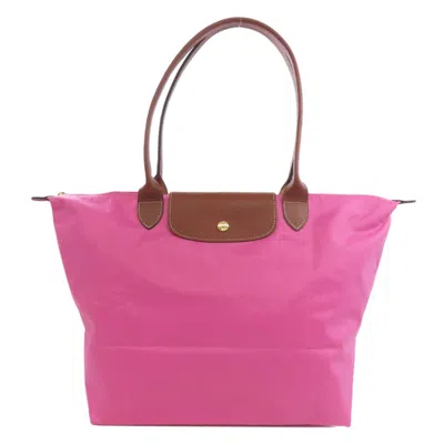 Pre-owned Longchamp Nylon Tote Bag () In Pink