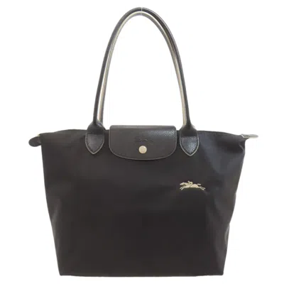 Pre-owned Longchamp Nylon Tote Bag () In Black