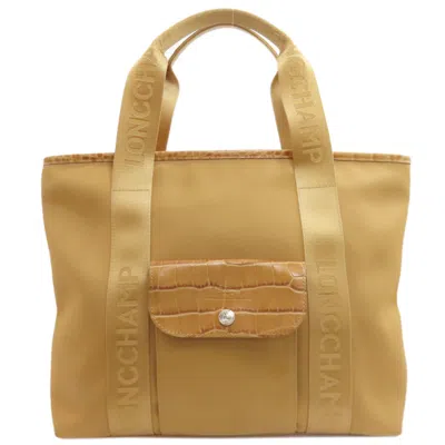 Pre-owned Longchamp Nylon Tote Bag () In Brown