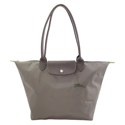 Pre-owned Longchamp Nylon Tote Bag () In Grey
