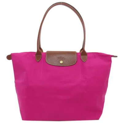 Pre-owned Longchamp Nylon Tote Bag () In Pink