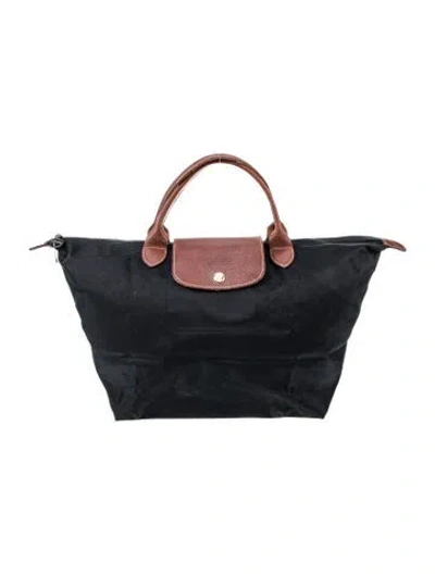 Pre-owned Longchamp Nylon Tote In Black