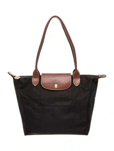Pre-owned Longchamp Nylon Tote In Black
