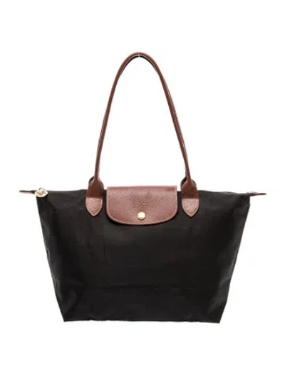Pre-owned Longchamp Nylon Tote In Black