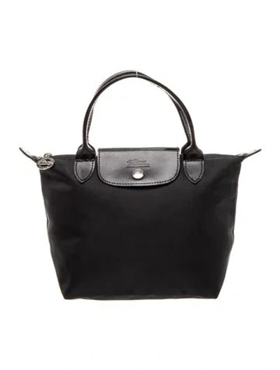 Pre-owned Longchamp Nylon Tote In Black